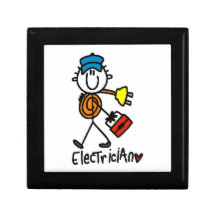 Elektriker-Strichmännchen Schmuckschachteln