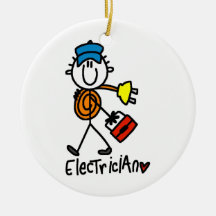 Elektriker-Strichmännchen Weihnachtsbaum Ornamente