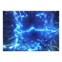Elektrische blaue Einladung