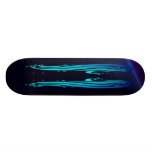 Elektrisches blaues mit Filigran geschmücktes Skat Personalisierte Skateboarddecks