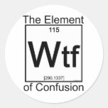 Element WTF Runder Aufkleber