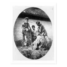 Elend in der China, c.1875 (b/w Foto) Postkarten