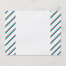 Elfenbein-lila aquamarine Streifen Personalisierte Flyer