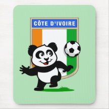 Elfenbeinküste-Fußball-Panda Mauspads