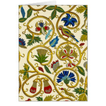 Elisabethanische Strudel-Stickereien - Goldwork im Grußkarten