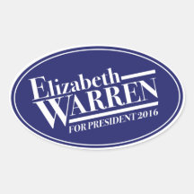 Elizabeth Waren für Ovalaufkleber Präsidenten 2016