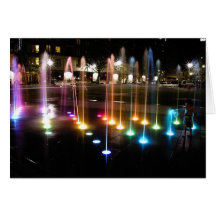 Ellis quadratischer Brunnen Grußkarten