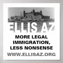 EllisAZ.org weniger Unsinns-Plakat