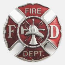 "Email" Feuer-Abteilungs-Insignien Runder Aufkleber