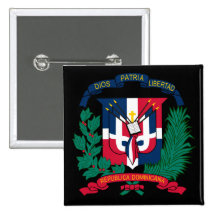 Emblem der Dominikanischen Republik Button