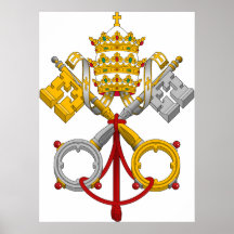 Emblem des Papacy-offiziellen Papstes Symbol Coat Poster