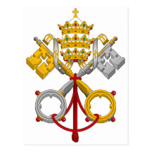 Emblem des Papacy-offiziellen Papstes Symbol Coat Postkarten