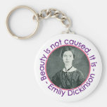 Emily Dickinson-Porträt mit Zitat Schlüsselband