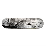 Emo gotisches Skateboard Schwarzweiss Skateboardbrett