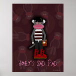 Emo Socken-Affe-kundengerechtes Plakat
