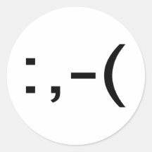 Emoticon Runder Sticker