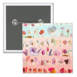 Empfindliche Blumen Button