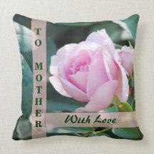 Empfindliche rosa Rose Kissen