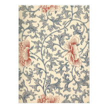 Empfindliche Vintage Blumenkunst Individuelle Ankündigungen