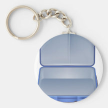 Empty suitcase illustration keychain