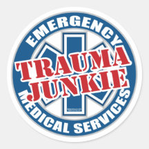 Ems-Trauma-Junkie Aufkleber