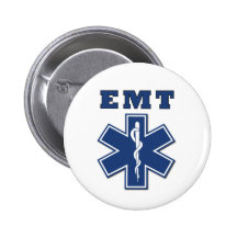 EMT blauer Stern des Lebens Anstecknadelbuttons