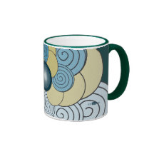 En Espiral azul dorado. Becher Kaffee Tassen