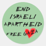 Enden-israelische Apartheid gibt Gaza frei Runde Sticker
