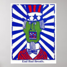 Enden-Mundgeruch Plakatdruck