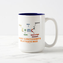 Energie E=mc^2 weist immer relativistische Masse a Tee Haferl