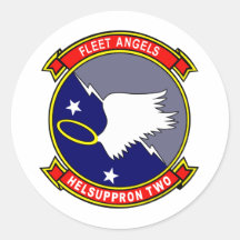 Engel der Flotten-HC-2 Runder Sticker