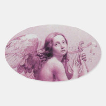 ENGEL, DER LYRA ÜBER DEN WOLKEN SPIELT STICKER