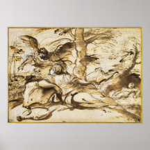 Engel, der zu Hagar und zu Ishmael durch Mola ersc Posterdrucke