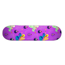 Engel im Veilchen - Verzierungen u. Trompeten Personalisiertes Skatedeck