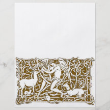 Engel mit Harfe Flyerdesign