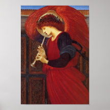 Engel mit Trompete, Burne Jones Posterdruck