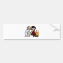 Engel und Teufel-Süssemädchen Auto Sticker
