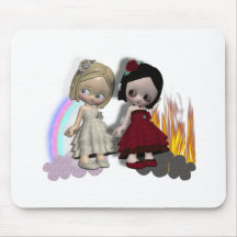 Engel und Teufel-Süssemädchen Mousepads