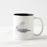 Engels-Katzen-dunkelgraue lila Rosen Kaffee Haferl