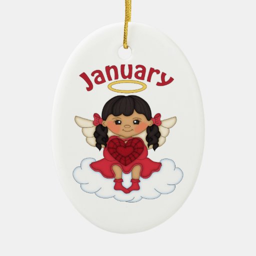 Engels-Schwarzes Januars Birthstone Weihnachtsbaum Ornament