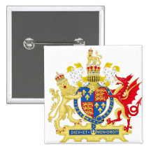 England-Wappen Button
