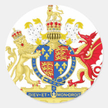 England-Wappen Runde Aufkleber