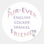 Englisch Cocker spaniel Furever Runde Sticker