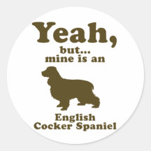 Englisch Cocker spaniel Runder Sticker