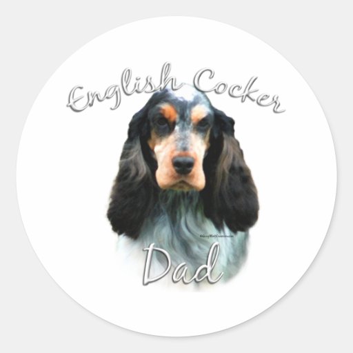 Englisch-Cocker spaniel-Vati 2 Runder Sticker