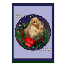 Englisch-Cocker spaniel-Weihnachtsgeschenke Visitenkartenvorlagen