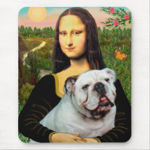 Englische Bulldogge 9 - Mona Lisa Mauspad