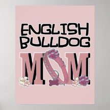 Englische Bulldogge MAMMA Posterdrucke