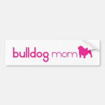Englische Bulldoggen-Mamma Auto Sticker