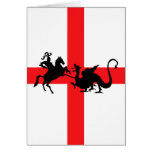 Englische Flagge George und der Drache Grußkarte